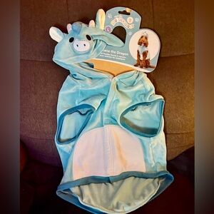 Squishmallows Blue and White Dragon Pet Hoodie-NWT Sz Lg